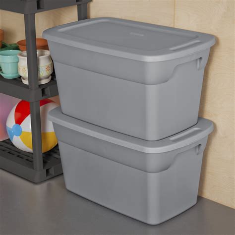 sterilite 30 gal./114 l tote box steel case of 6|sterilite 30 gallon storage container.